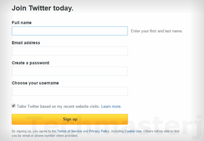 how to make your twitter account 1